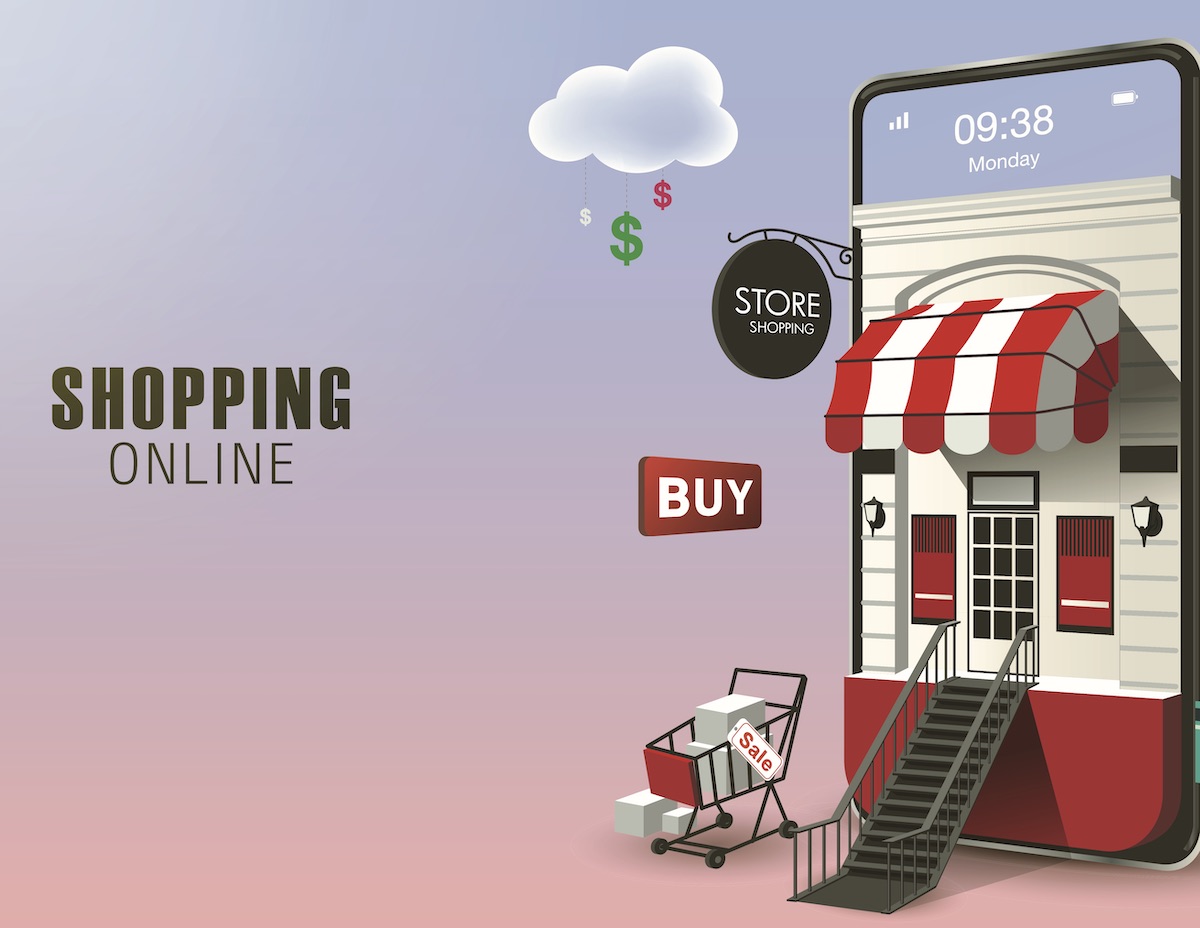 using a professional voice over will strengthen your brand: image of online shopping