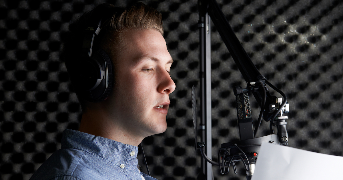professional voice over - recording booth