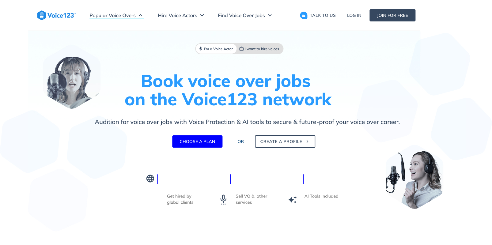 Voice123 for voice actors