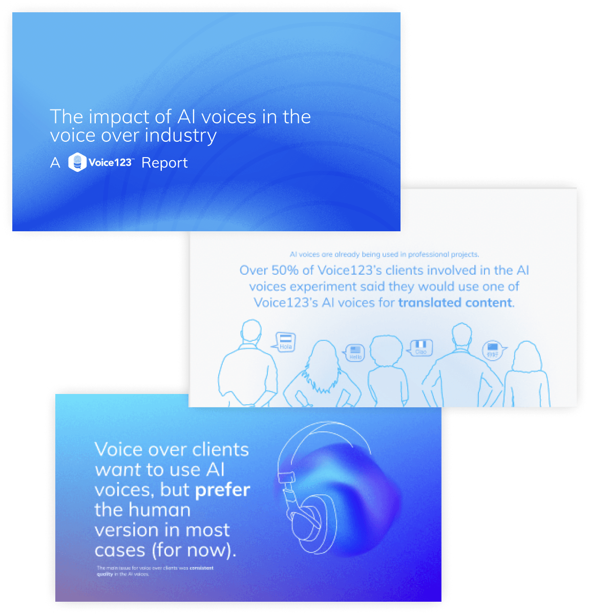 The 2021 state of AI voices report by Voice123 selected slides