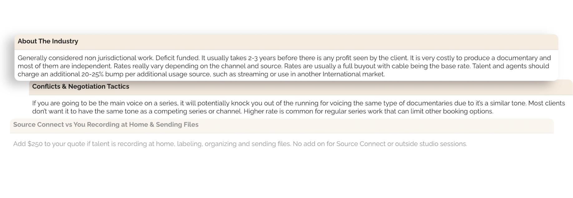 gvaa rate guide voice over rates