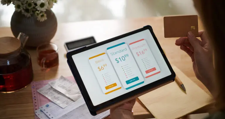 Customer Paying for Service Subscription