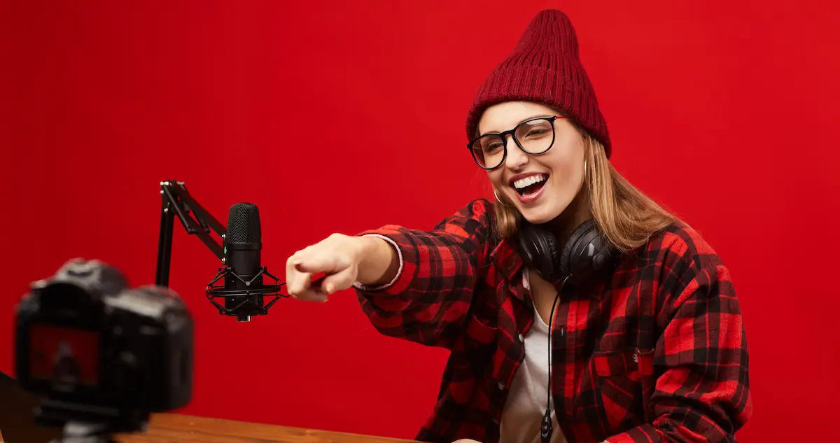 Intro video: image of a woman talking to camera
